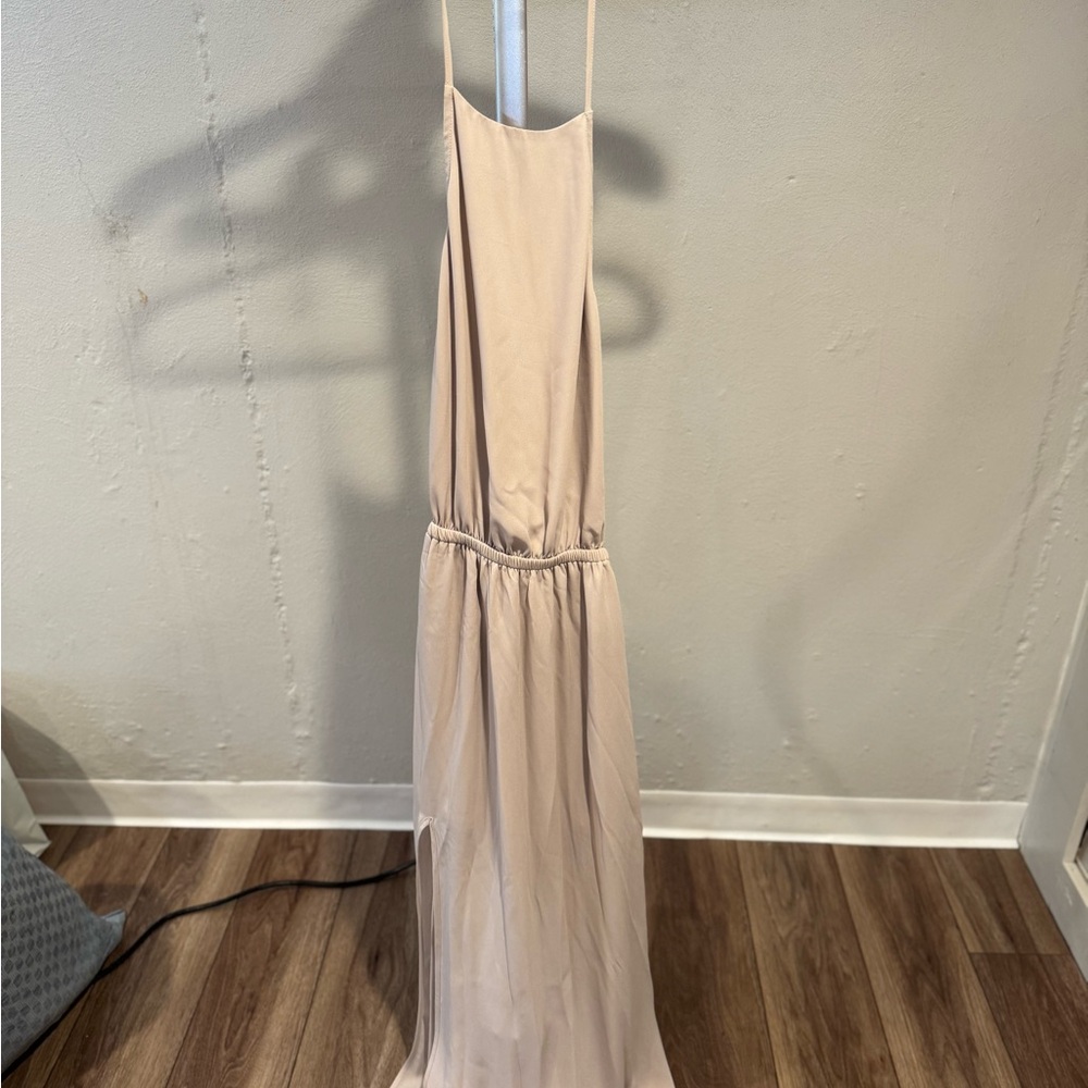 Elegant Beige Maxi Dress